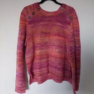 Dex  Space Dyed Button Detail Sweater Women's XL.